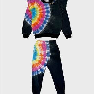Lola + The Boys Tie-Dye Kids Matching Set - Black, Pink, Blue, Yellow